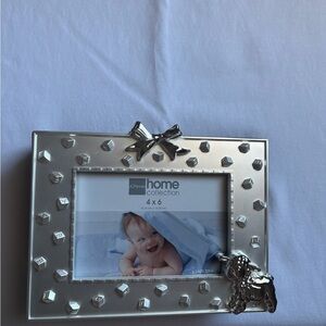 JCPenney Silver Frame with Bow and Dog Charm